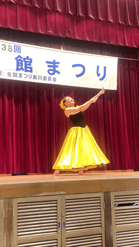 山田地区会館まつり　フラ　ホク山田　近藤しげみ先生