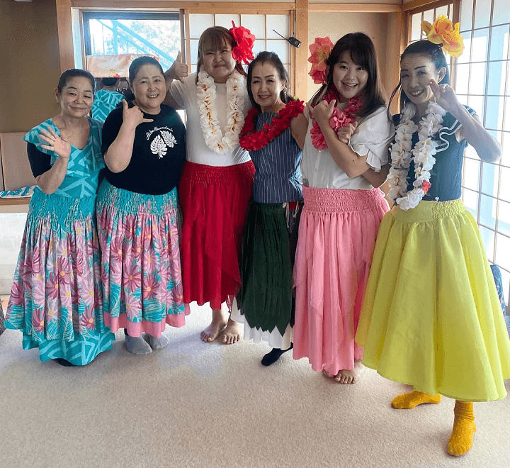 大垣市　北地区センターふれあいまつり　フラ倶楽部　集合写真