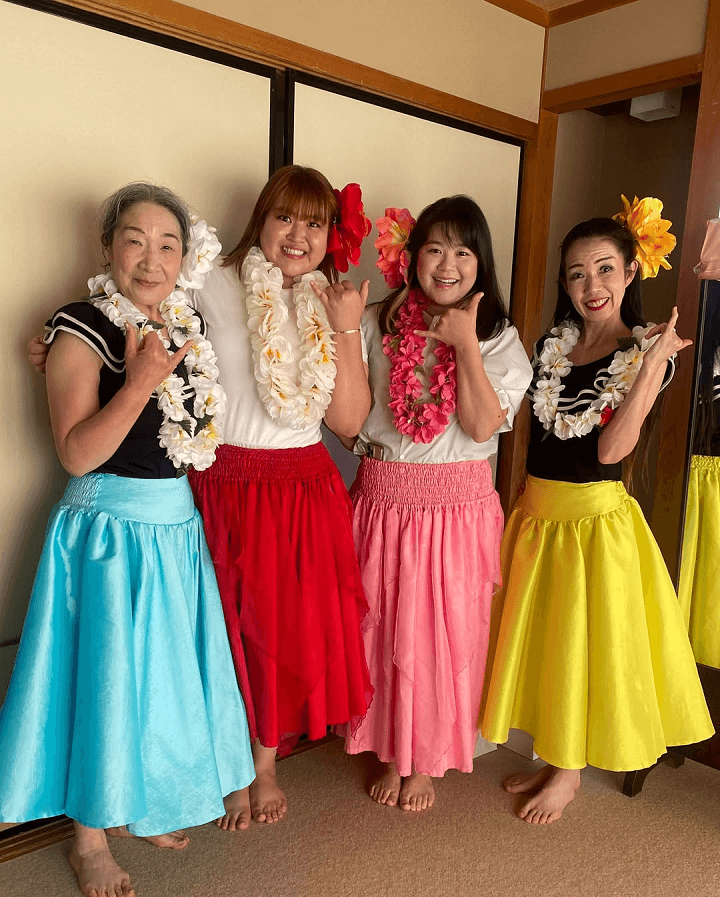 大垣市　北地区センターふれあいまつり　フラ倶楽部　集合写真