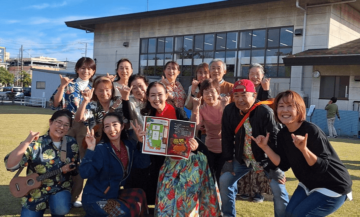 大垣市　北地区センターふれあいまつり　フラ倶楽部　集合写真